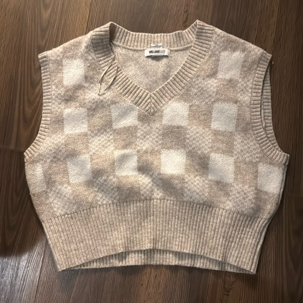 William Rast Cream V-Neck Sweater